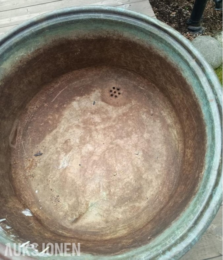 Balje i kobber, ca 60cm i diameter