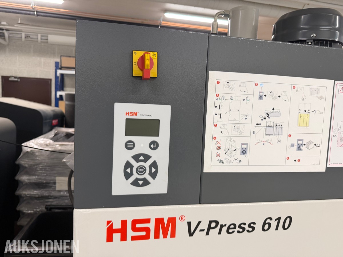 HSM V-Press 610 vertikal ballepresse – 120 kN