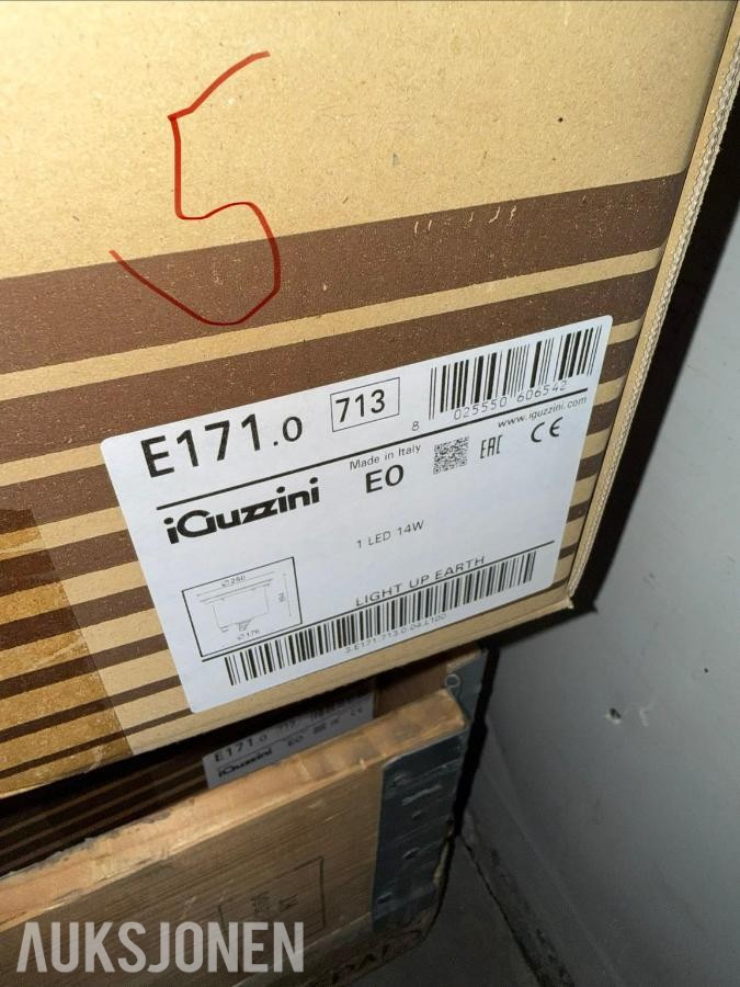 Stort parti iGuzzini kvalitetsbelysning – LED – ubrukt/nye i originalemballasje