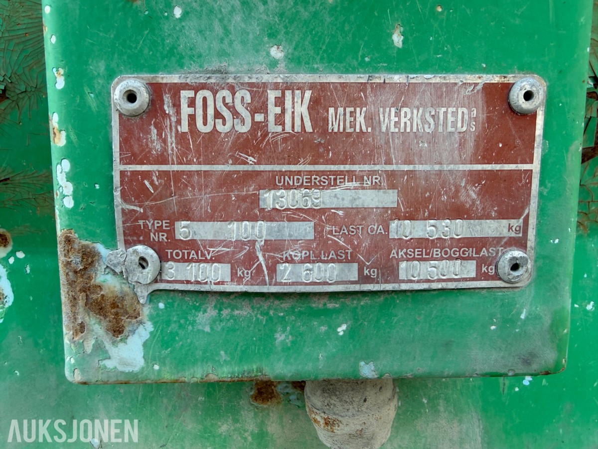 2009 Foss-Eik tipphenger med boggi