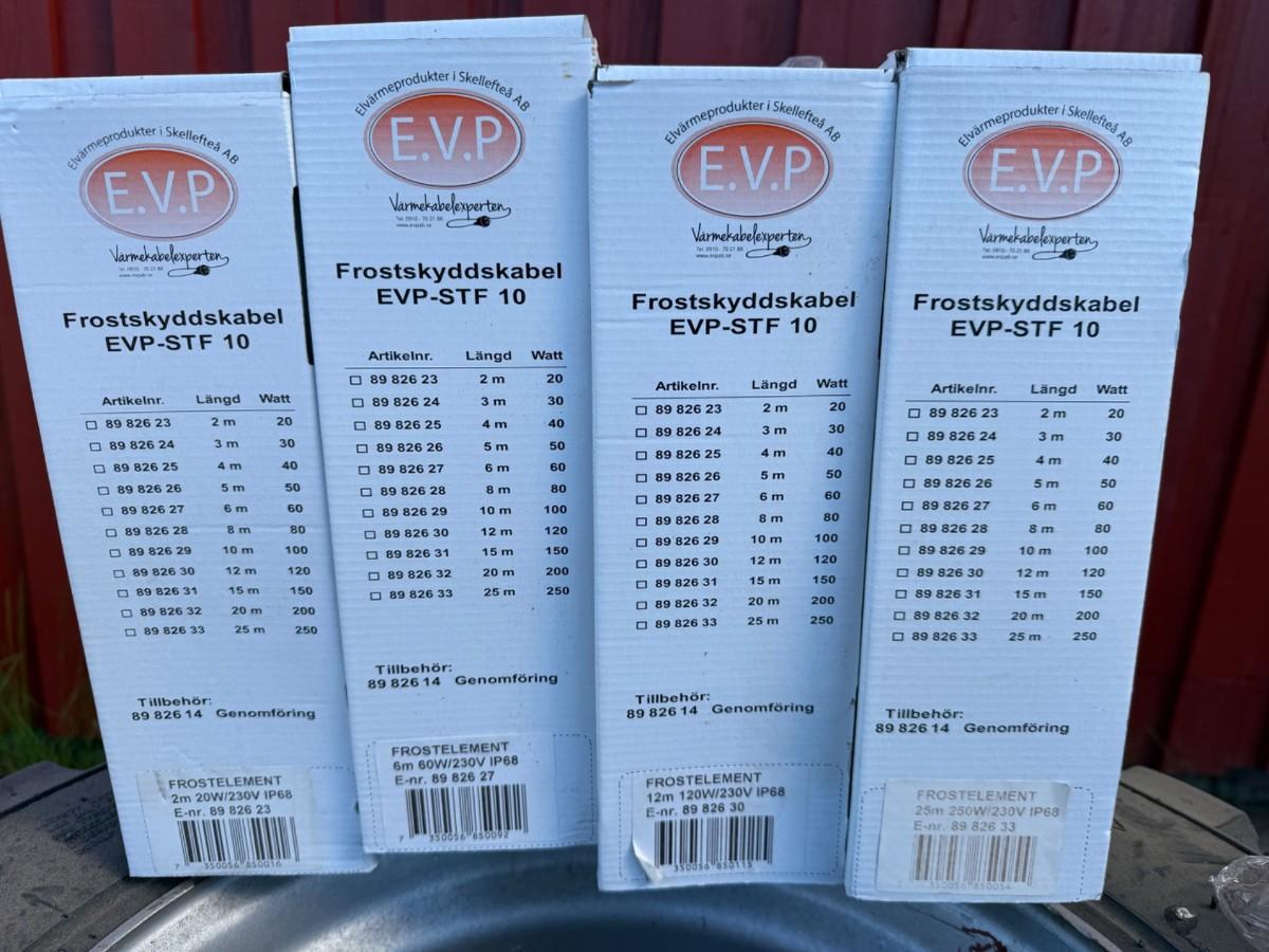 EVP Varmekabel (2, 6, 12 og 25 m.)