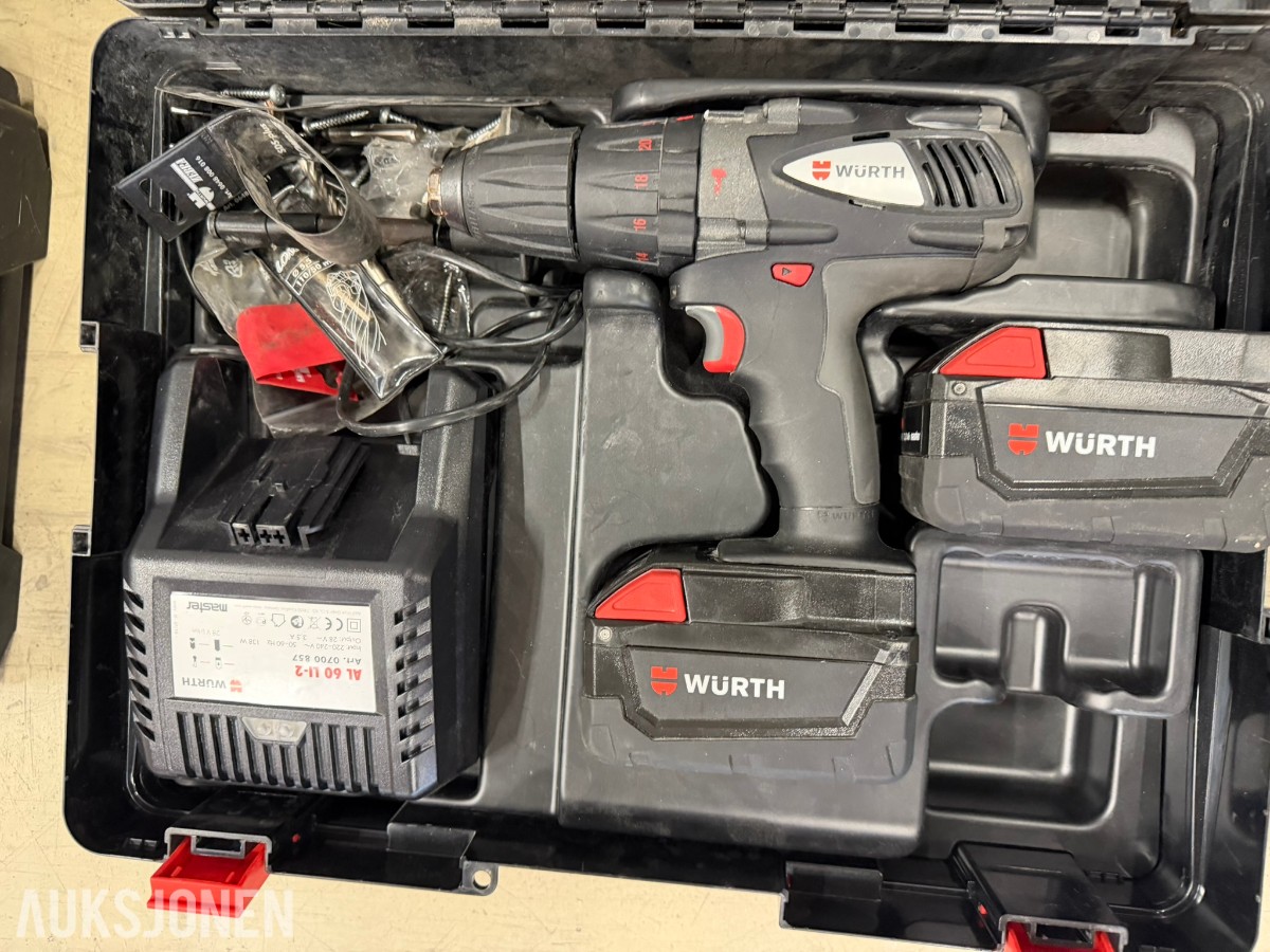 Verktøypakke WÜRTH, Hilti, Ryobi, DeWALT, Bosch, Makita ++