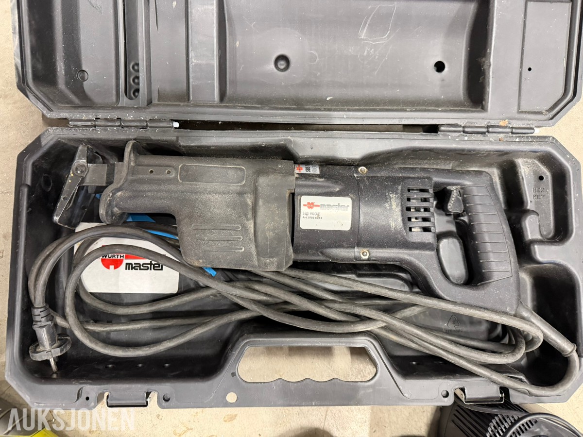 Verktøypakke WÜRTH, Hilti, Ryobi, DeWALT, Bosch, Makita ++