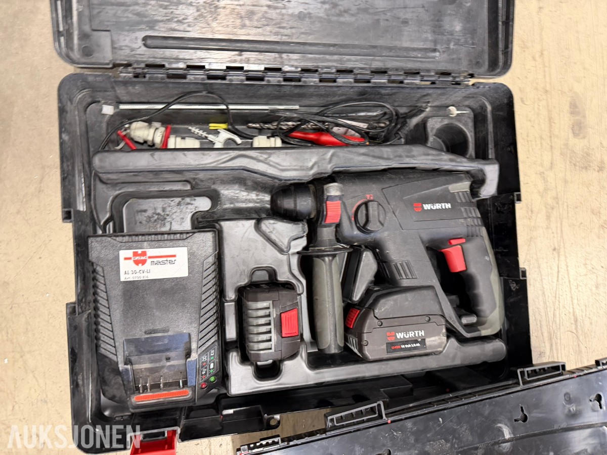 Verktøypakke WÜRTH, Hilti, Ryobi, DeWALT, Bosch, Makita ++