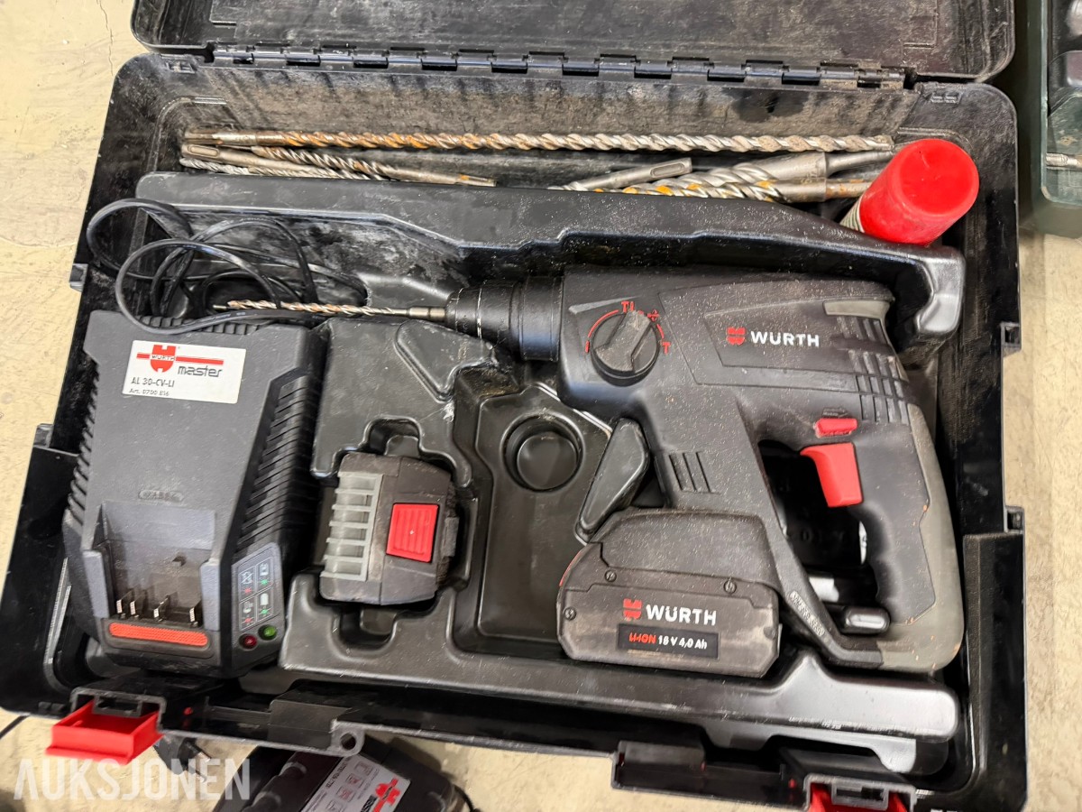 Verktøypakke WÜRTH, Hilti, Ryobi, DeWALT, Bosch, Makita ++