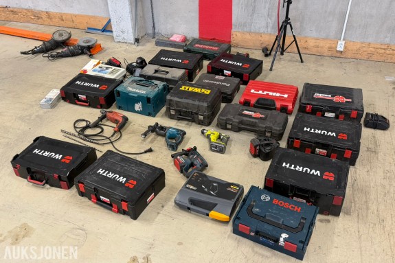 Verktøypakke WÜRTH, Hilti, Ryobi, DeWALT, Bosch, Makita ++