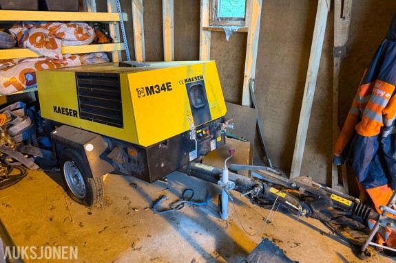 2006 Kaeser M34E mobil skruekompressor - elektrisk drift 22 kW - 7 bar driftsovertrykk - 110 arbeidstimer
