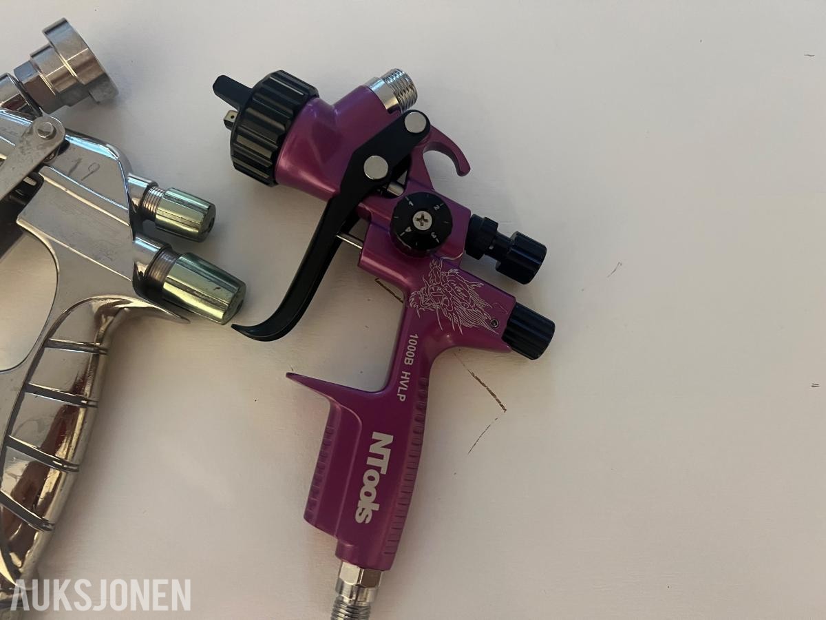 5 stk lakksprøyter – Iwata/Anest Iwata og NTools – godt vedlikeholdt
