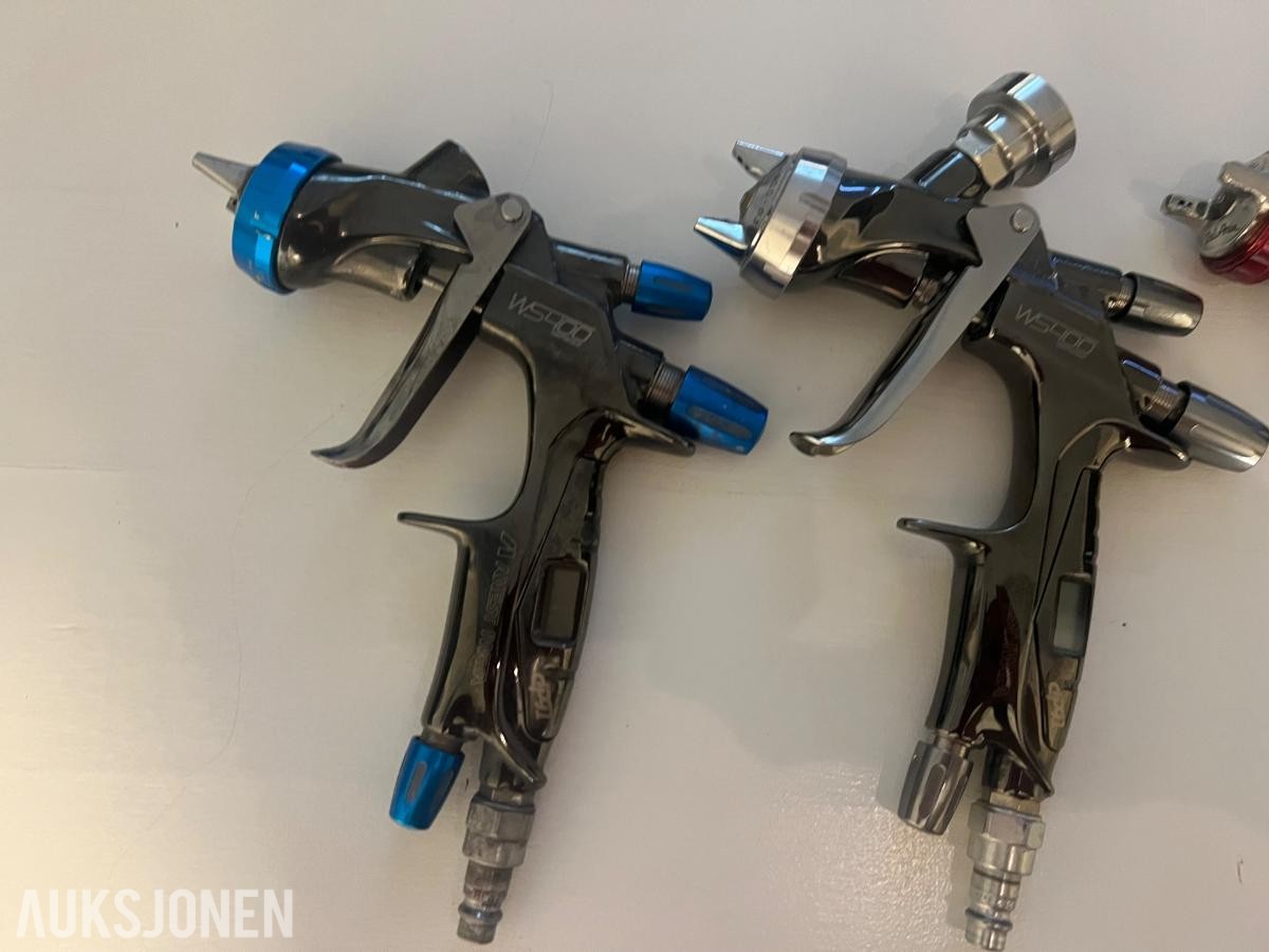 5 stk lakksprøyter – Iwata/Anest Iwata og NTools – godt vedlikeholdt