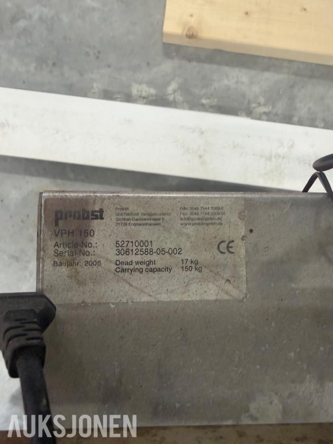 Probst vacumløfter VPH 150