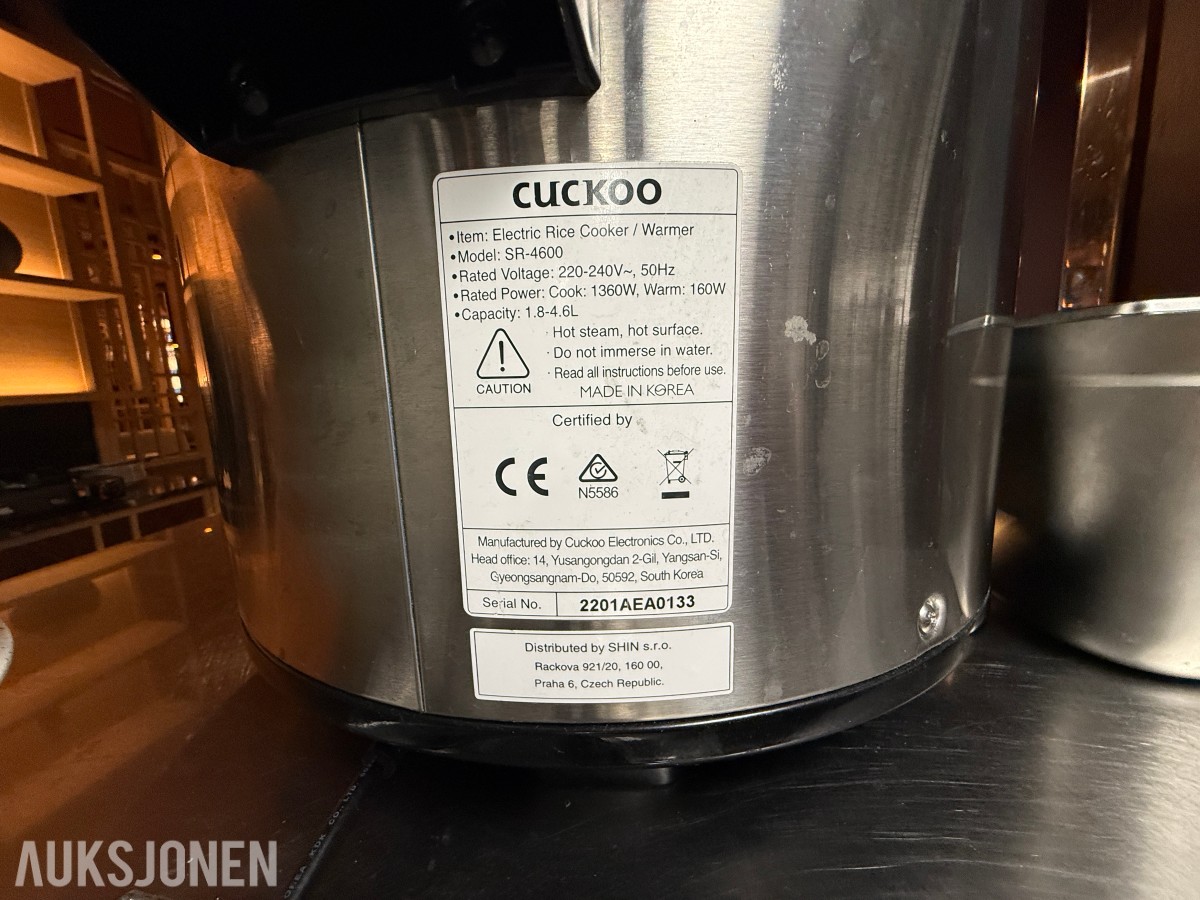 Cuckoo SR-4600 profesjonell riskoker / risvarmer – 4,6 liter