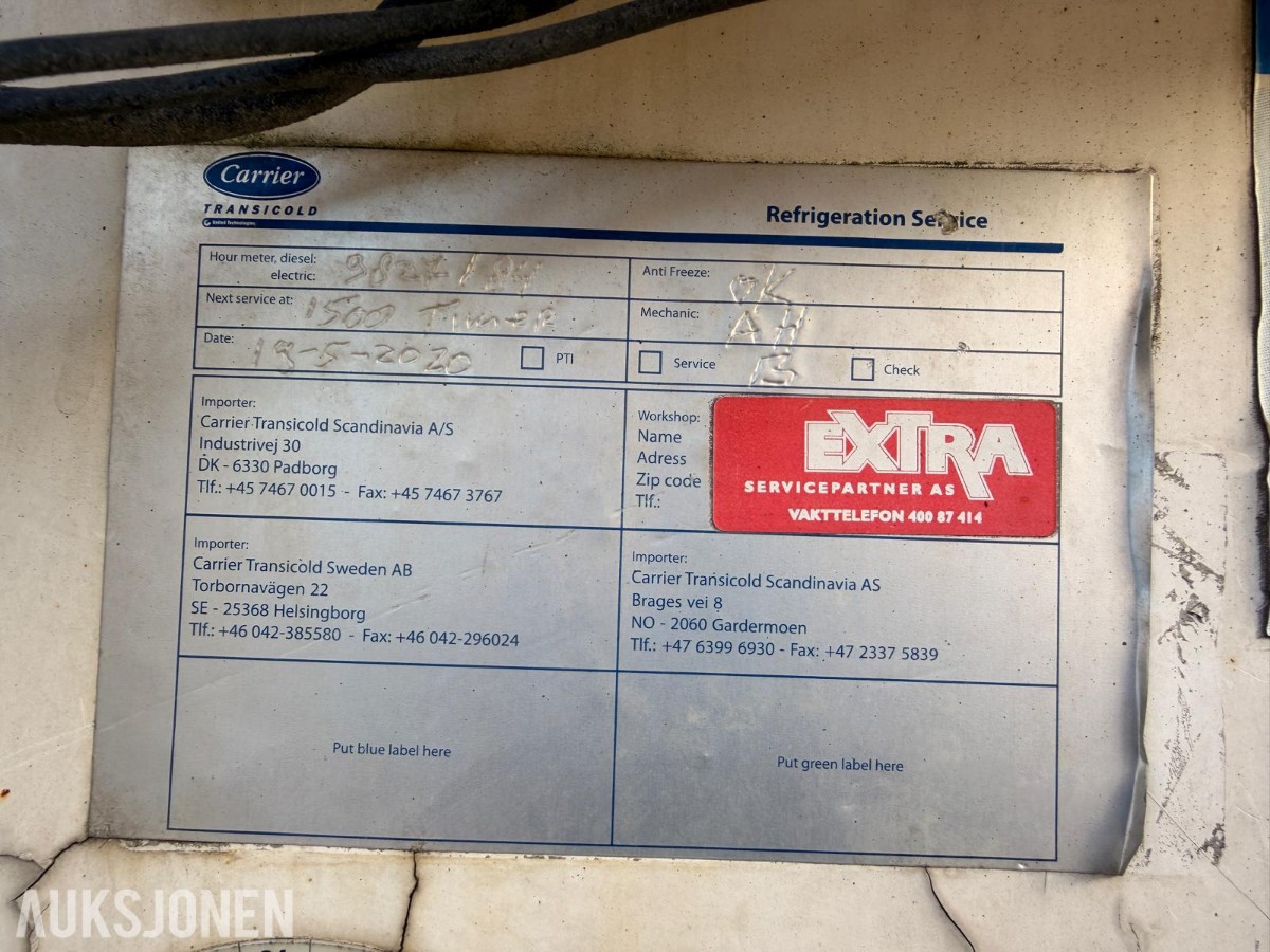 2007 Chereau Inogam kjølesemitrailer med Carrier Vector 1850 MT