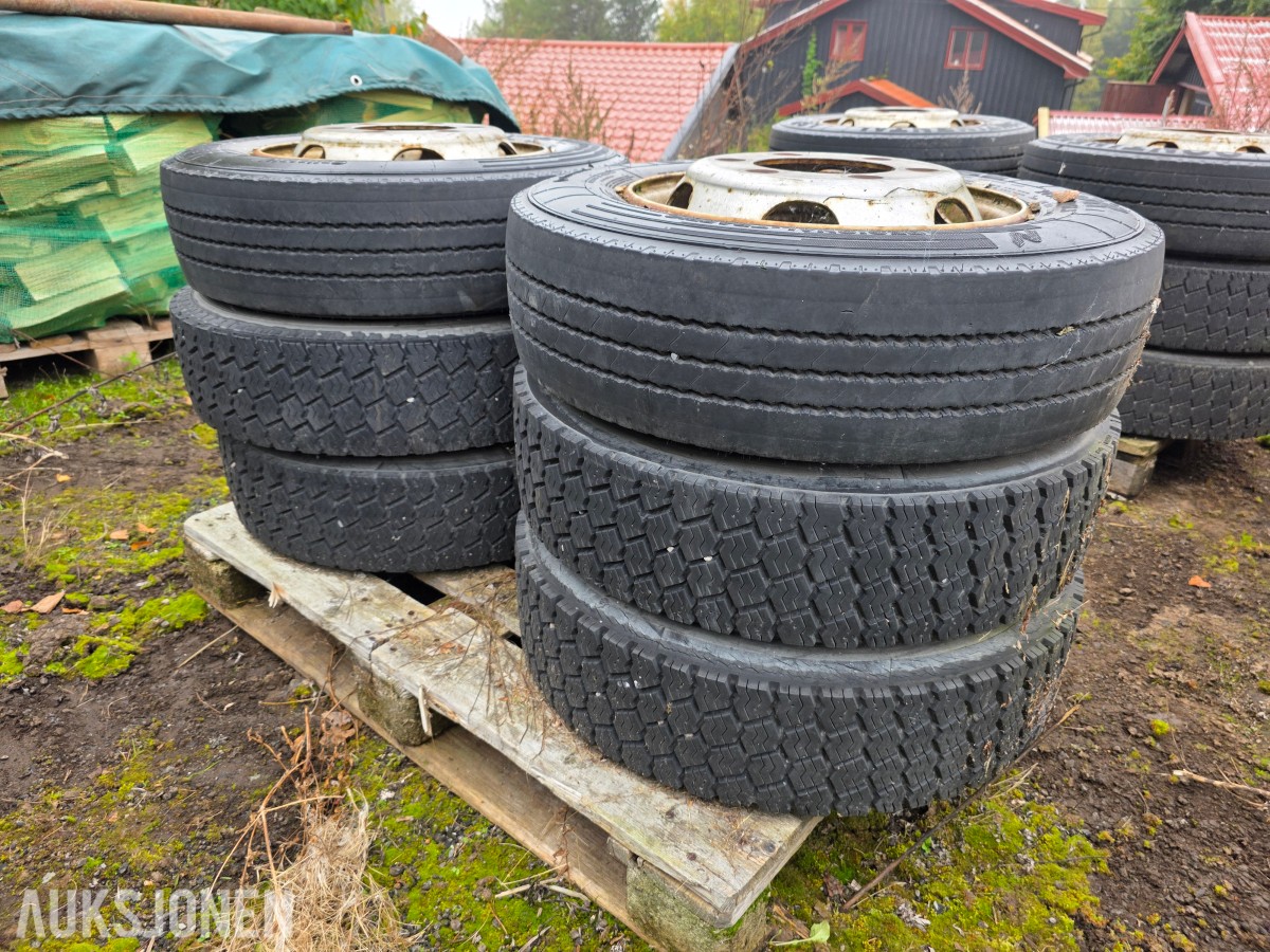 lastebilhjul 12 stk- Nissan 714 7,5 tonn