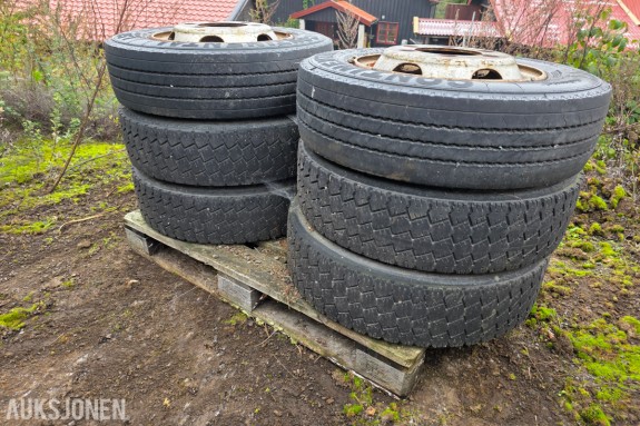 lastebilhjul 12 stk- Nissan 714 7,5 tonn