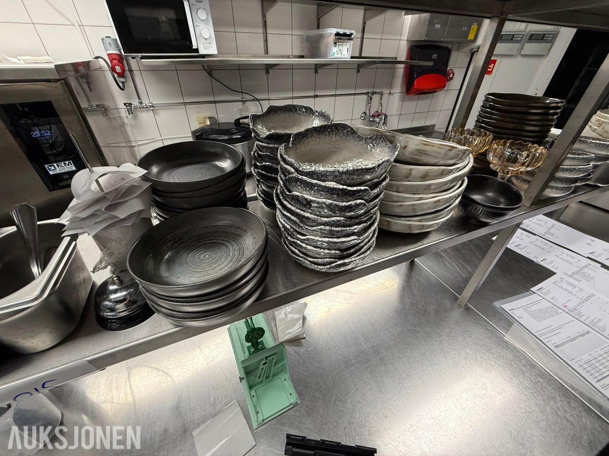 Større parti VEGA servise – tallerkener, skåler og serveringsfat