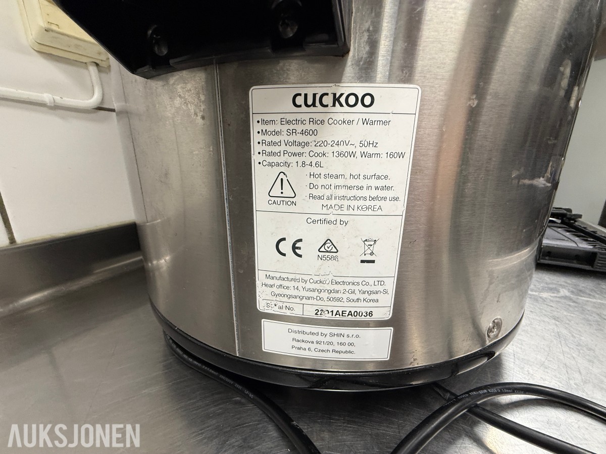 Cuckoo SR-4600 profesjonell riskoker / risvarmer – 4,6 liter
