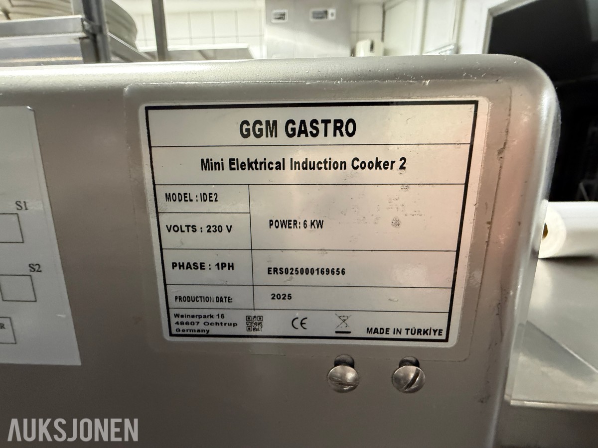 GGM Gastro dobbel induksjonsplate – 6 kW – 2025-modell