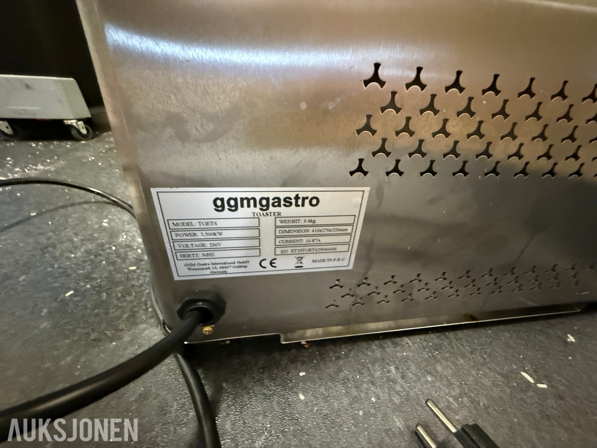 GGM Gastro 6-skivers brødrister – 2,5 kW