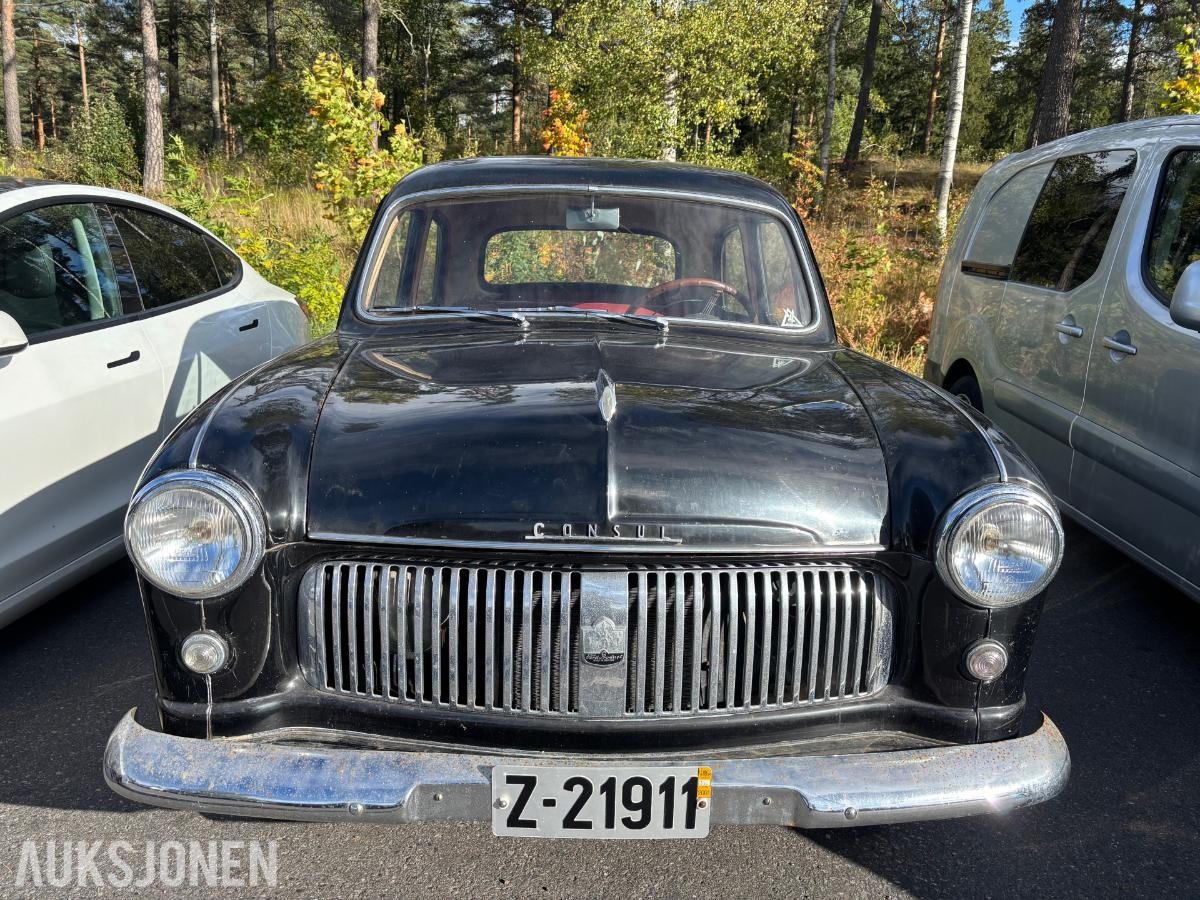 1955 FORD CONSUL ORIGINAL BIL MED HISTORIKK OG DOKUMENTASJON