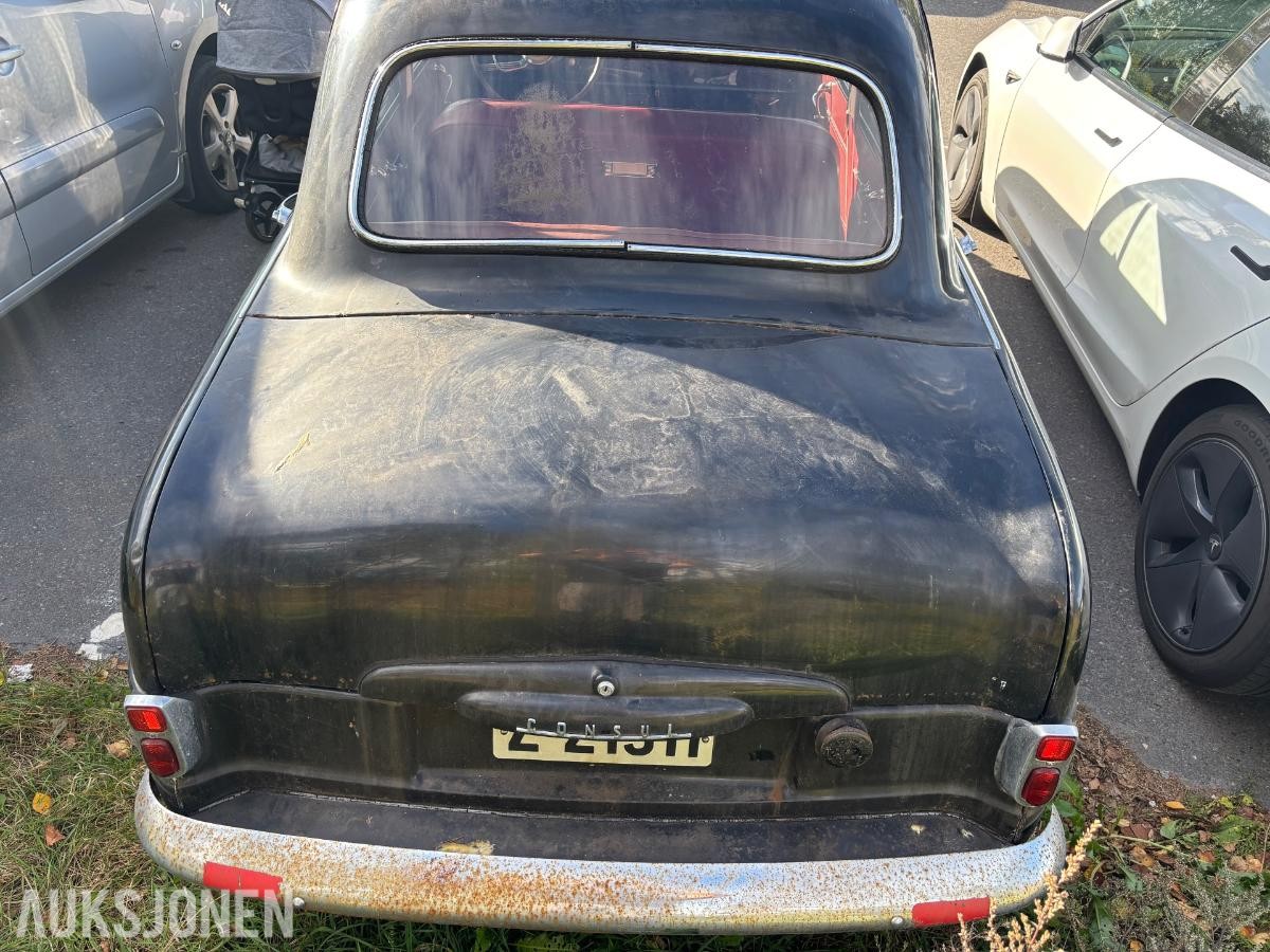 1955 FORD CONSUL ORIGINAL BIL MED HISTORIKK OG DOKUMENTASJON