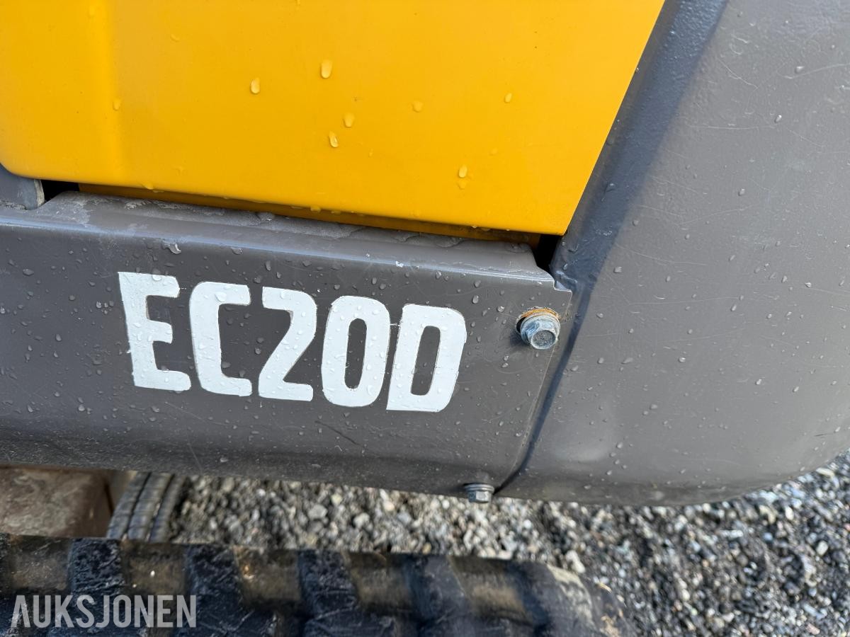 2016 Volvo EC20D Minigraver m/Justerbart understell og 2skuffer