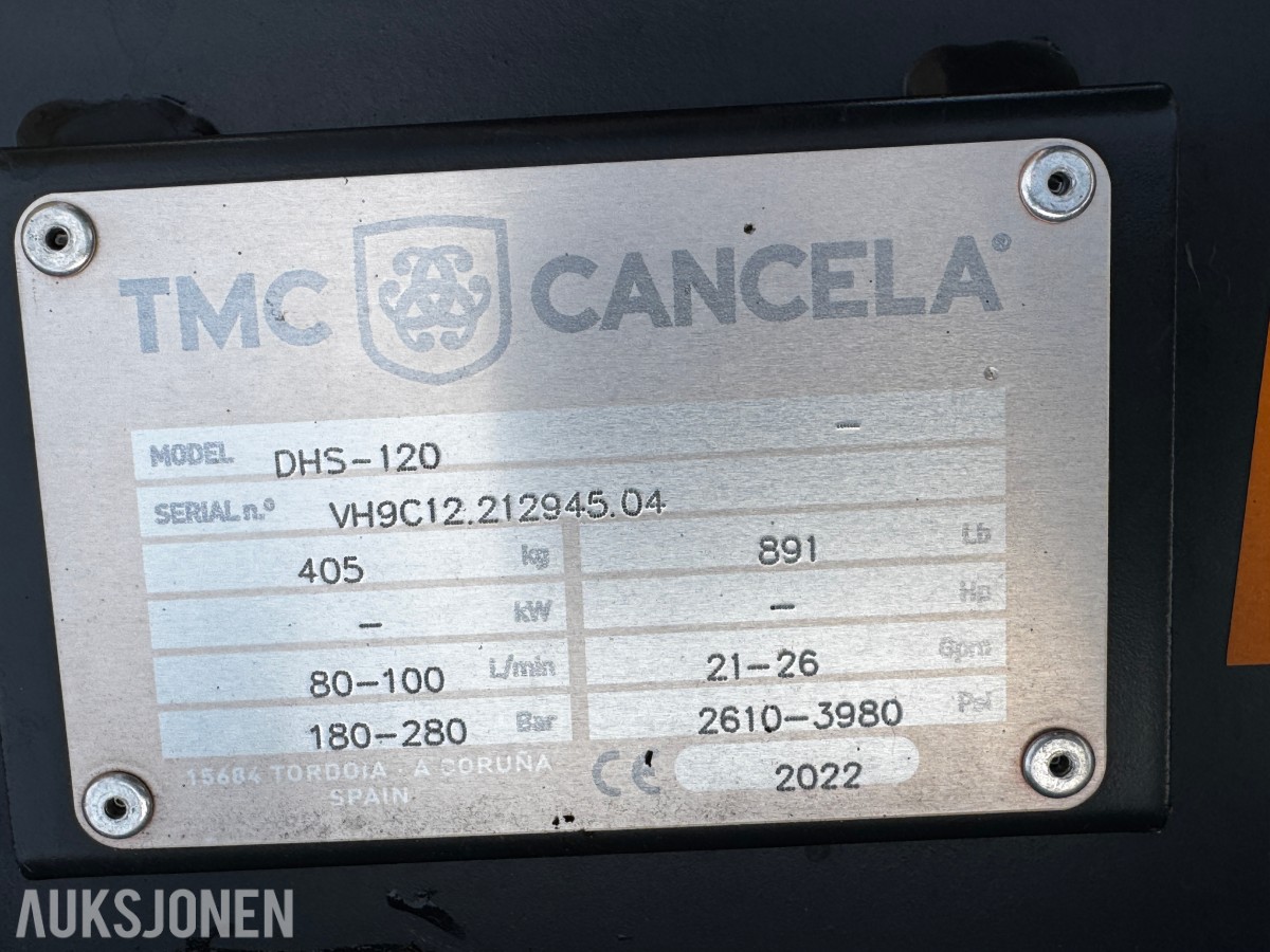 2022 TMC Cancela DHS-120 Krattknuser, S60 feste