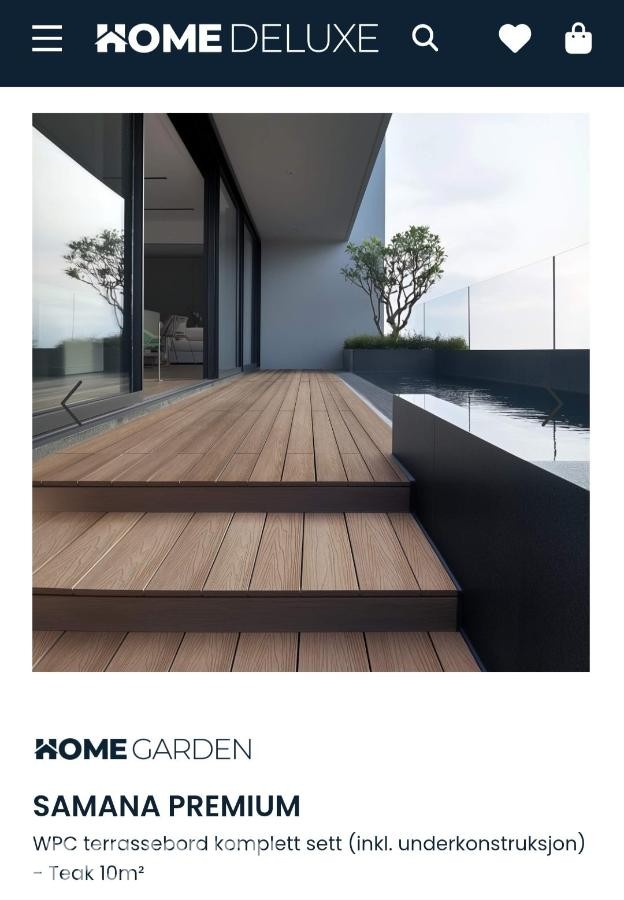 40 kvm Kompositt Terrassebord