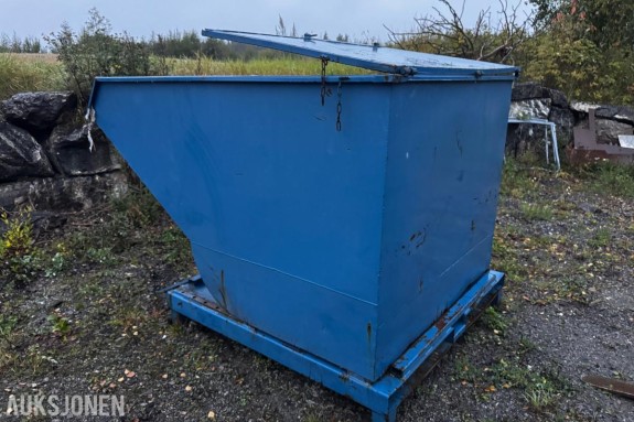 Tippcontainer for truck 1500x2100 mm med lokk