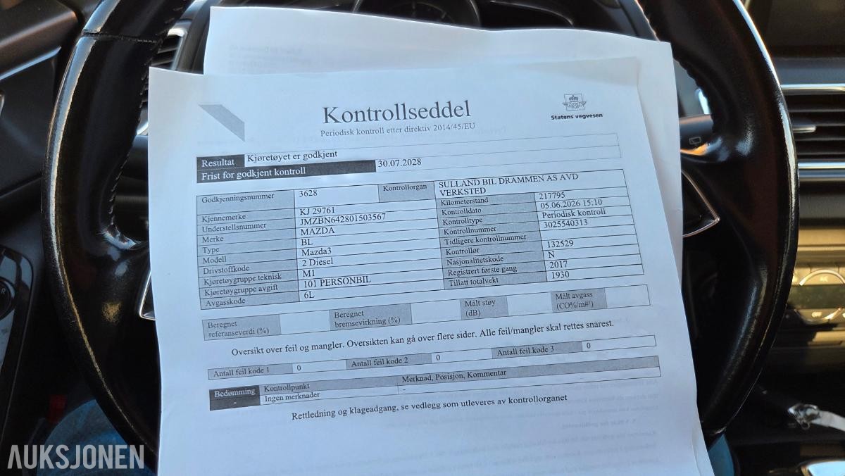 2017 Mazda 3 2.2-150 D Rep objekt - 218000km