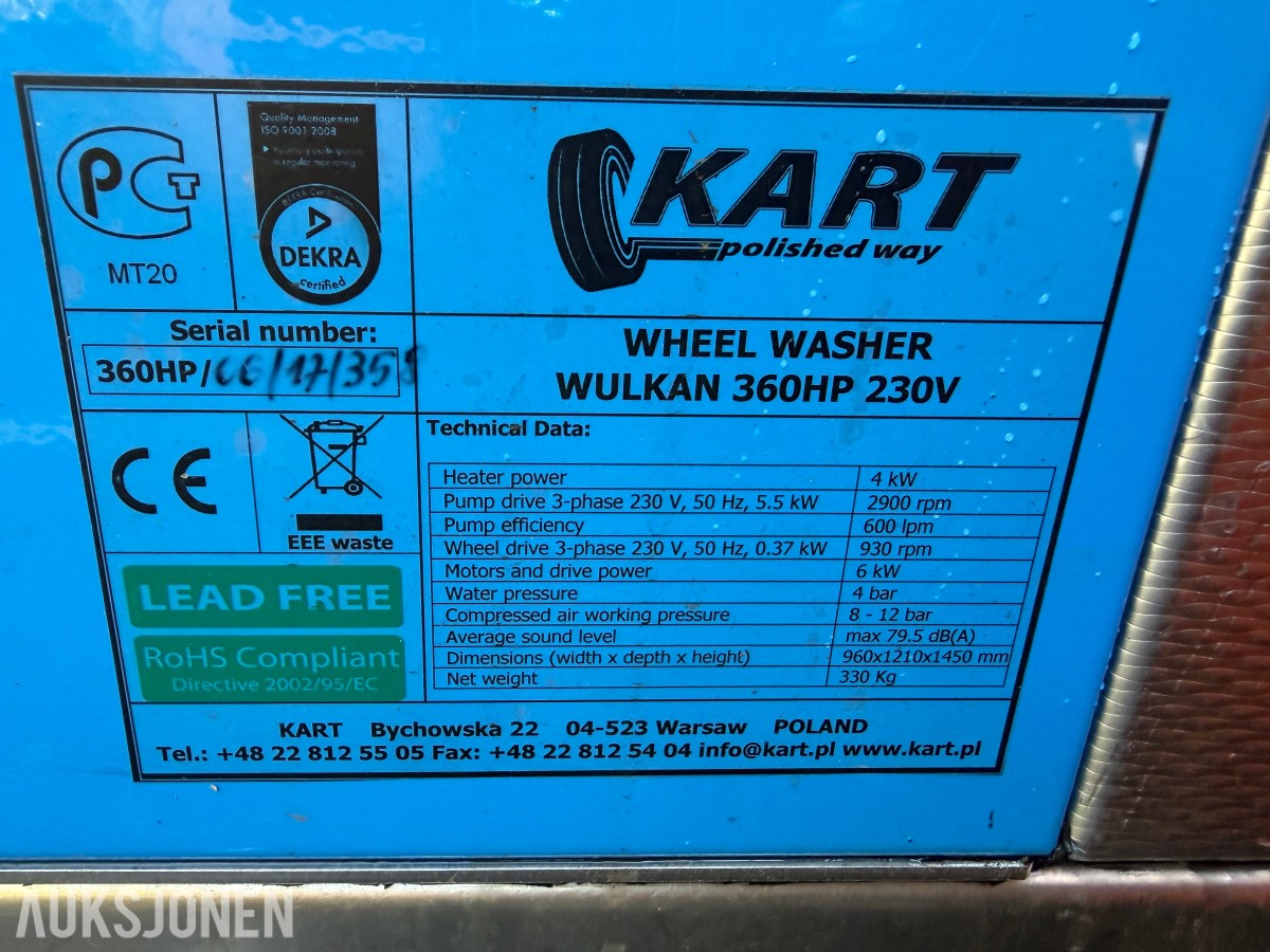 1900 Kart Nordic weel washer Wulkan 360hp