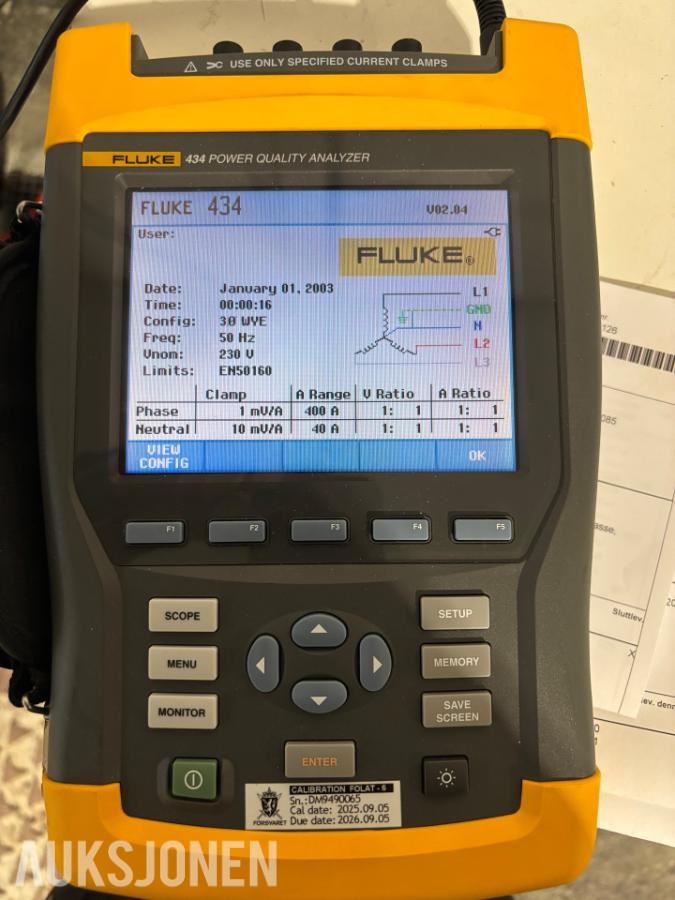 FLUKE 434 power quality analyzer + mulitimeter