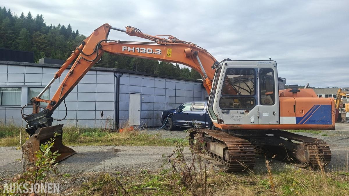 1997 Beltegraver - Fiat-Hitachi FH130, Hydraulisk pusseskuffe, 11843 timer