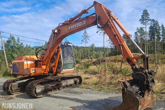 1997 Beltegraver - Fiat-Hitachi FH130, Hydraulisk pusseskuffe, 11843 timer
