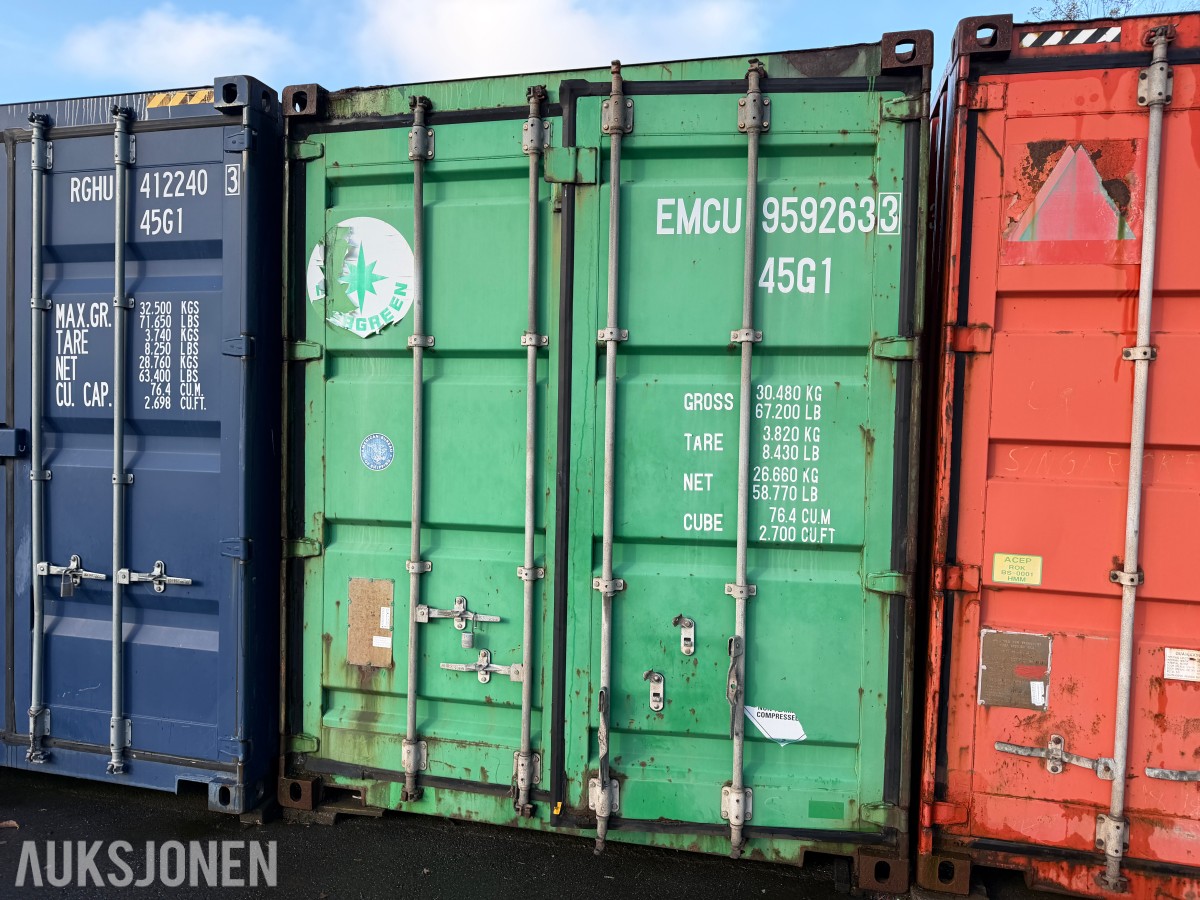 Container 40fot Dekkreoler begge sider