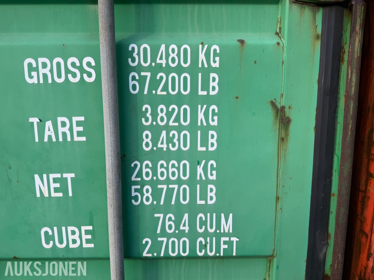 Container 40fot Dekkreoler begge sider