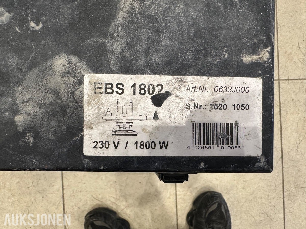 Dustec K35 byggventilator, Eibenstock EBS 1802 betongsliper og verktøy