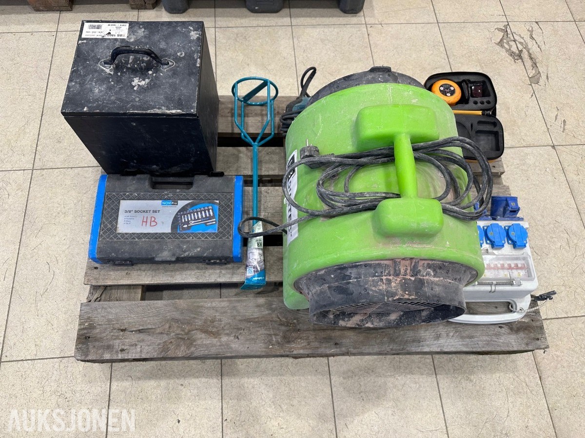 Dustec K35 byggventilator, Eibenstock EBS 1802 betongsliper og verktøy