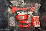 Verktøyparti med Makita støvsuger, Metabo og Milwaukee M18