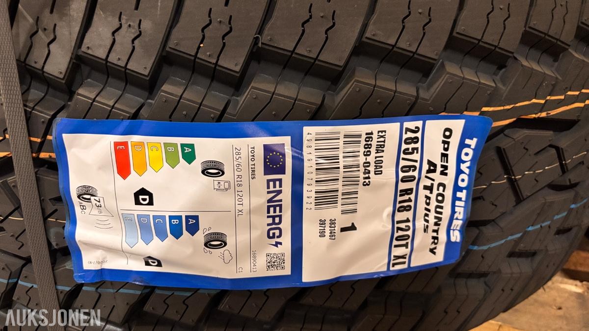 Parti med 24 ubrukte Toyo Open Country A/T Plus – 285/60 R18