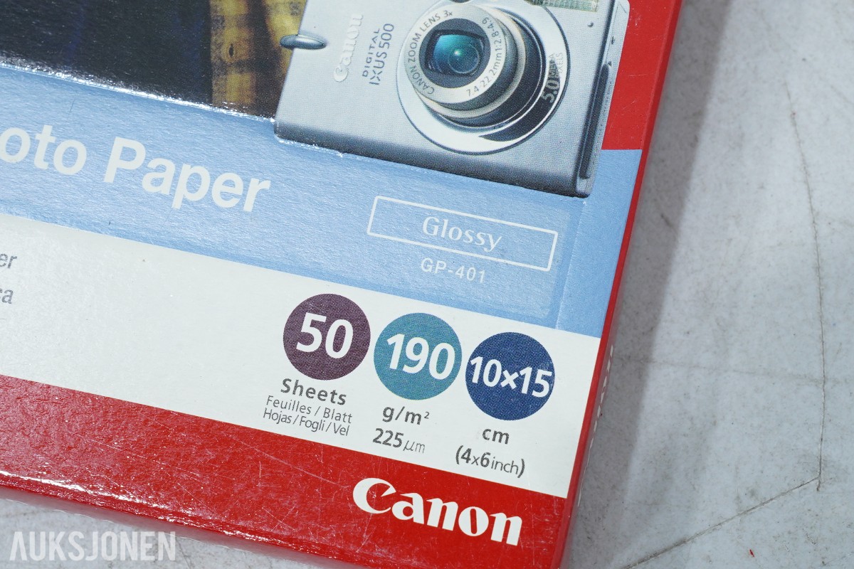 Canon dokumentskanner med Logitech webkamera, blekk og fotopapir