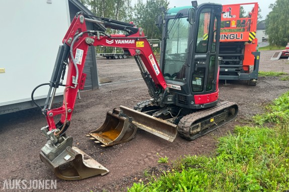 2022 Yanmar VIO23-6 2,5t minigraver m/ Steelwrist tilt, graveskuff og pusseskuff - 1235 Timer!