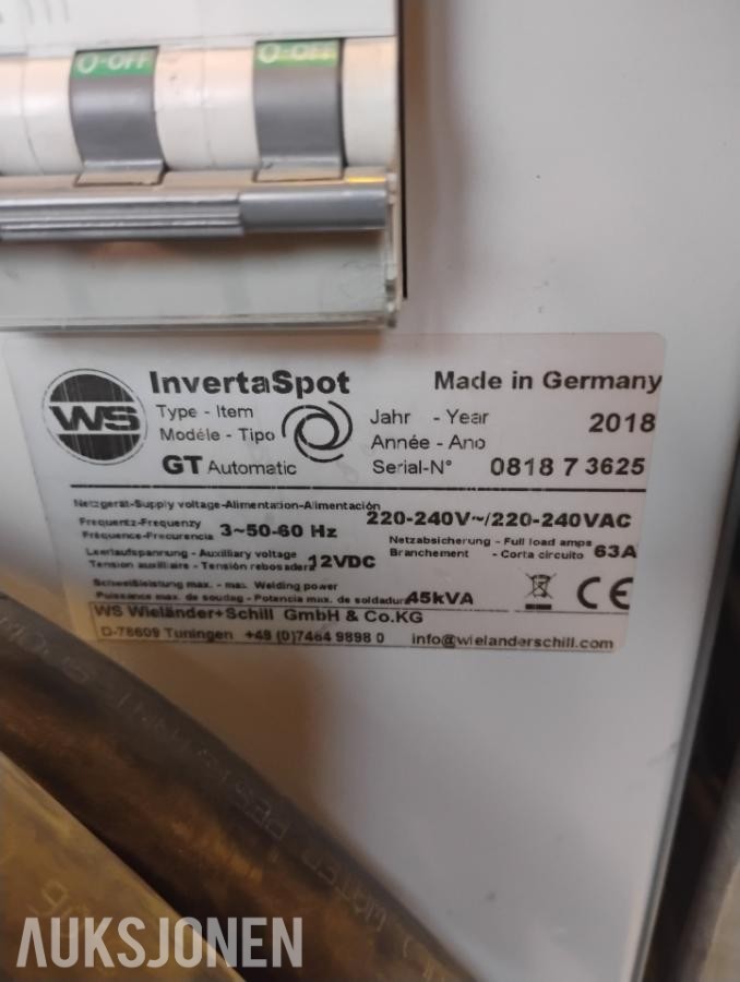 2018 Invertaspot gt automatic Punktsveiseapparat - Fullautomatisk sveising