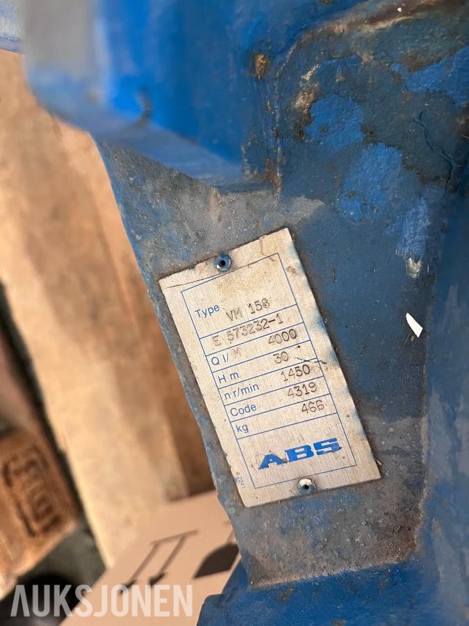 1989 ABB / ABS vannpumpe 4000L/min -  ABB MTB 200L og ABS pumphus