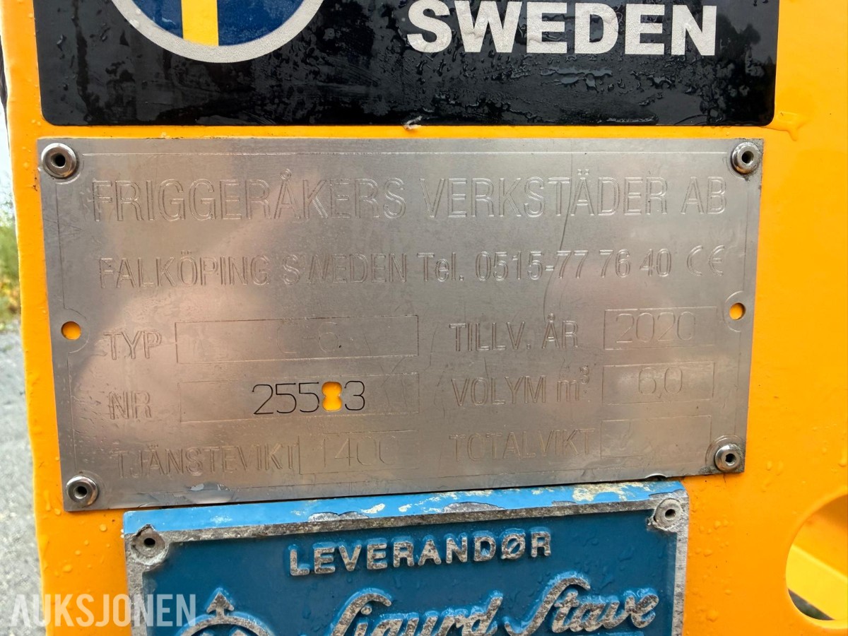 2020 Falköping C6 strømaskin 6 m³ med styreboks og skjerm