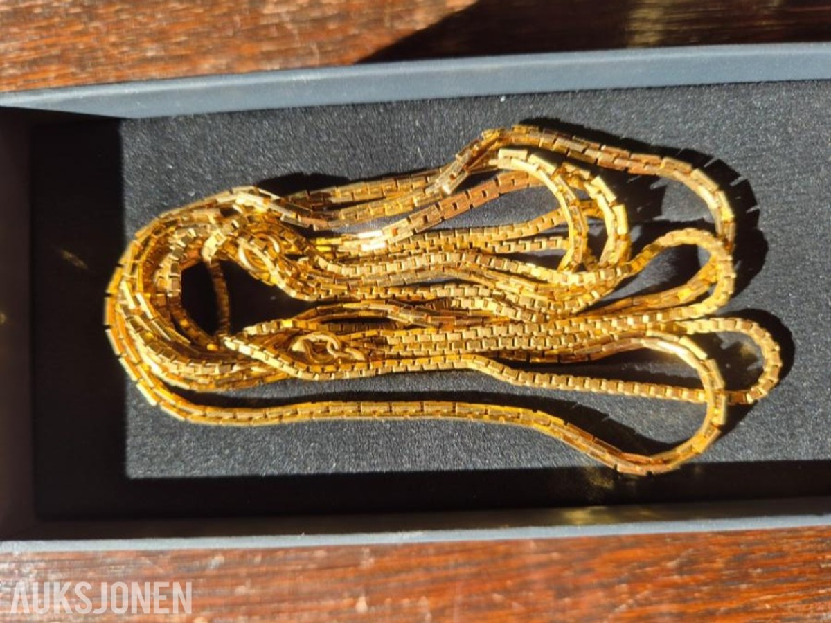 Gullkjede Double, 2 stk, 38,87gram