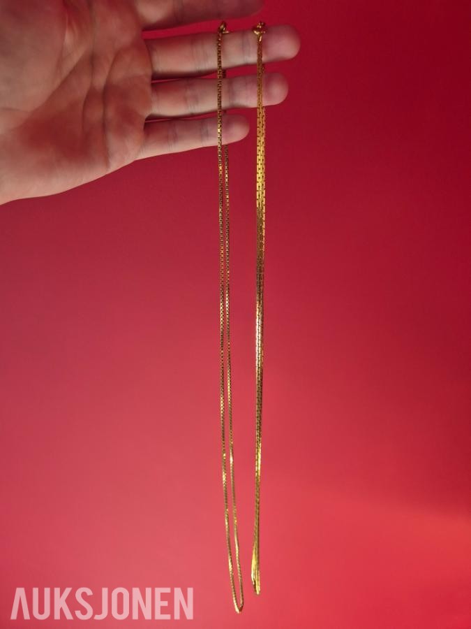 Gullkjede Double, 2 stk, 38,87gram