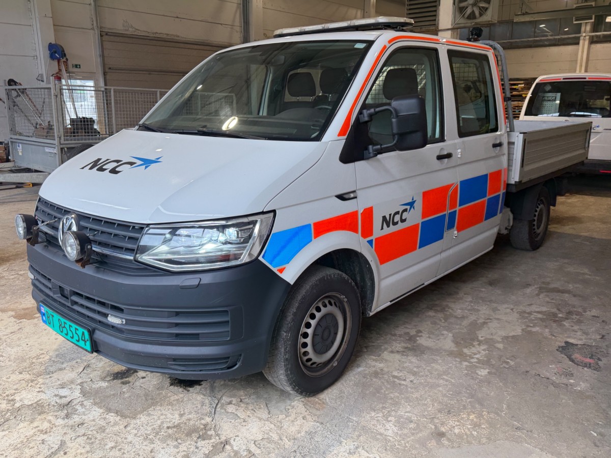 2018 VOLKSWAGEN TRANSPORTER 4MOTION 150 HK AUTOMAT DOBBELKABIN WEBASTO EU OK 28!