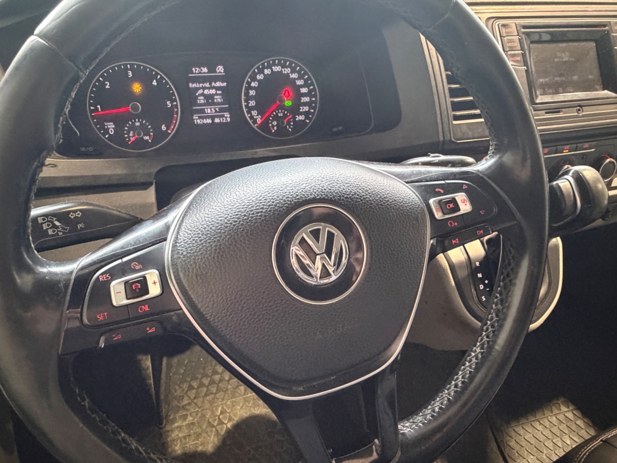 2018 VOLKSWAGEN TRANSPORTER 4MOTION 150 HK AUTOMAT DOBBELKABIN WEBASTO EU OK 28!