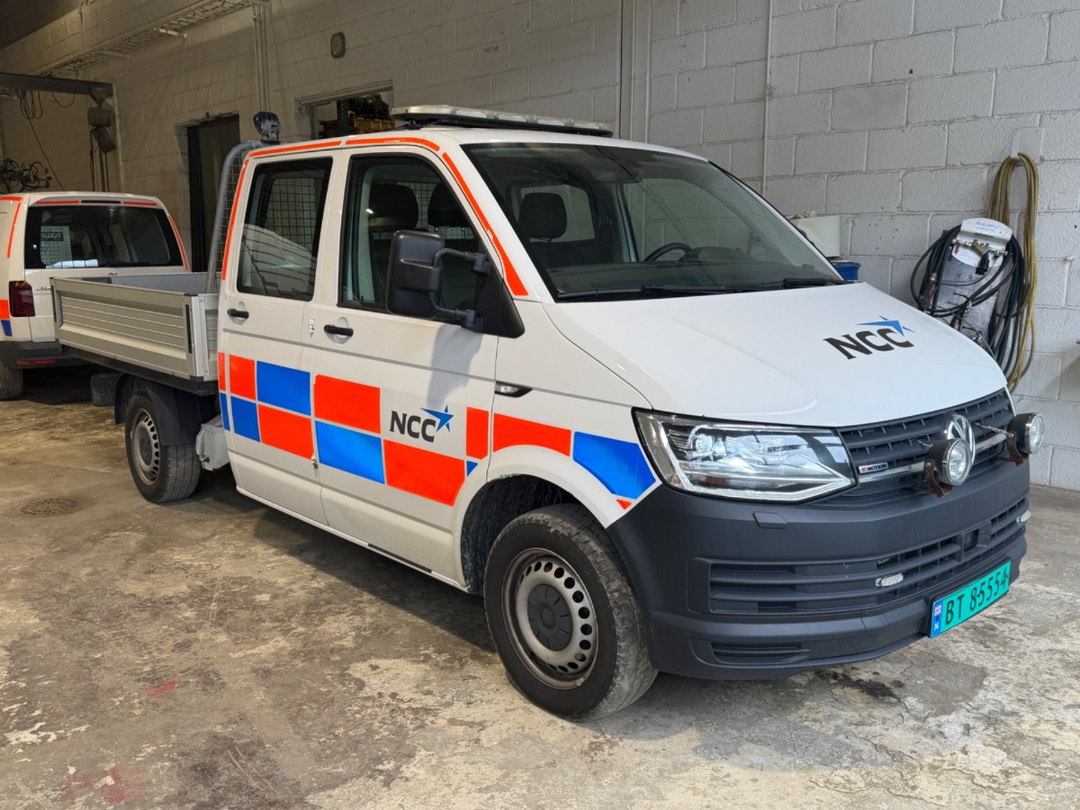 2018 VOLKSWAGEN TRANSPORTER 4MOTION 150 HK AUTOMAT DOBBELKABIN WEBASTO EU OK 28!