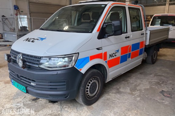 2018 VOLKSWAGEN TRANSPORTER 4MOTION 150 HK AUTOMAT DOBBELKABIN WEBASTO EU OK 28!